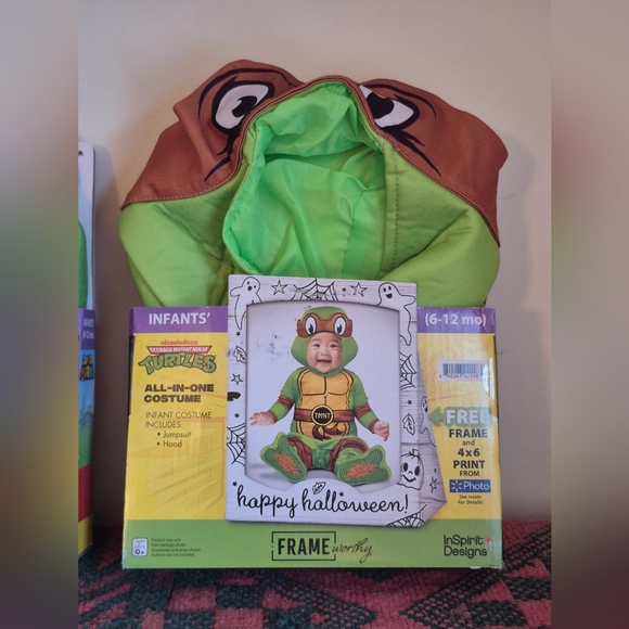 Lot Of 2 Super Mario Luigi And TMNT Infant Boys Costumes Size 6-12 Months - Picture 5 of 8